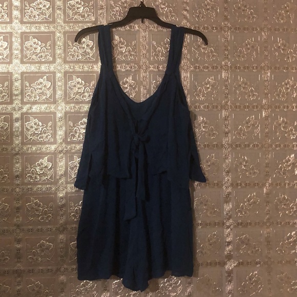 NWT Needlework Navy Blue V-Neck Romper - Picture 6 of 8